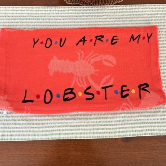 Friends TV Show Phoebe YOU ARE MY LOBSTER Pillow Lobster Embroidery Handmade NEW - Picture 7 of 16